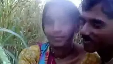 Desi girl enjoying with boyfriend in outdoor