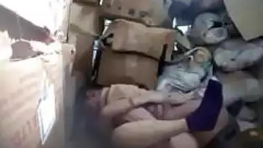 Boss fucking nepali worker in store room