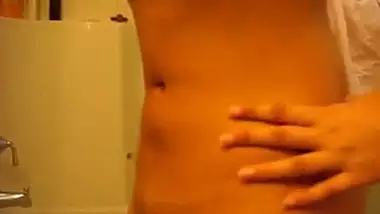 Indian girl dancing nude as she comes out of shower