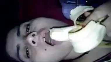 Monica Bhavi Rubbing BANANA