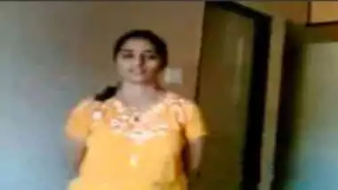 Shy telugu wife showing big boobs to lover