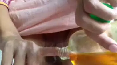 Very horny girl masturbating with mustard oil part 2