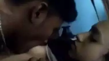 Indian GF making BF suck her tits