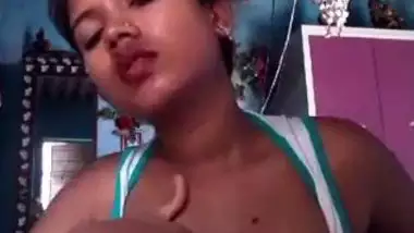 Village lady boob show