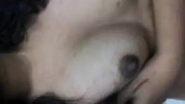 desi college gf self boob press