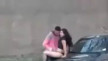 Hot lover fucking on car