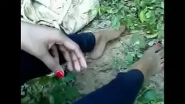 desi teen girl in jungle