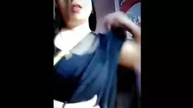 Desi cute wife with sexy saree