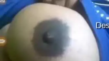 Mustached hubby is glad to see Desi's boobs during the porn video call