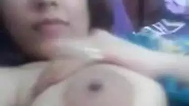 Seductive Desi MILF with immense natural tits XXX plays with pussy