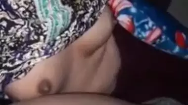 Busty beautiful Desi wife enjoys sucking big cock neighbor