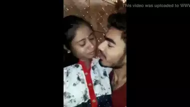 indian college lovers passionate kissing with...