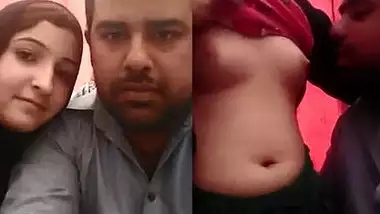 Handsome Desi guy and GF in XXX hijab make out in front of camera