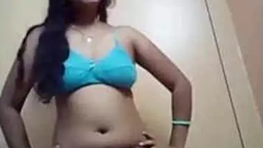 After working day Indian girl gets naked exposing XXX boobies and pussy