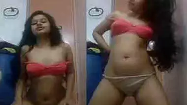 Indian wife is home alone so she can perform a webcam naked porn show