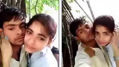 Nothing can stop Desi lovers from hugging and XXX kisses in nature