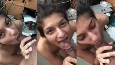 Aroused Desi babe with ease gives sex partner deepthroat XXX blowjob