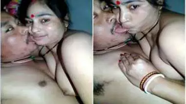 Indian kisses man taking XXX twins to light and pressing them to guy