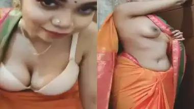 Beautiful Bengali girl saree striptease show