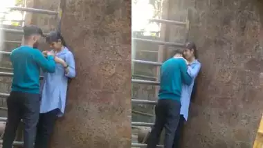 Young Indian lovers caught romancing outdoors