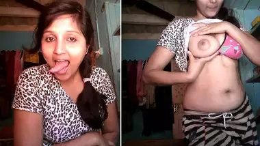 Indian GF showing her sweet mouth and big boob to BF