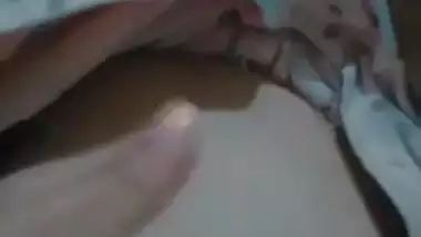 Cute Girl Pressing Boobs