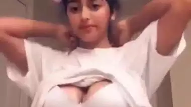 Beautiful girl showing big boobs