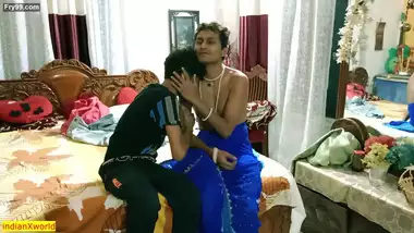 Desi hot big boobs girlfriend shared and hardcore fuck!! Hindi threesome sex