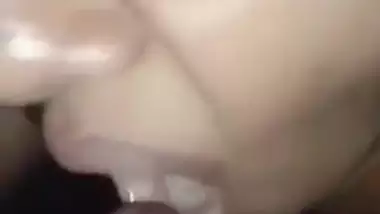 Bhabhi giving blowjob and taking cum in mouth