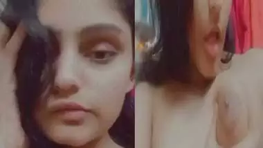 Cute girl licking own boobs free sex India