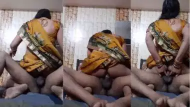 Housewife bounces on her husband’s dick in Indian sex video