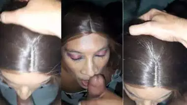 A horny man gets a desi blowjob from a transgender