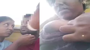 Srilankan girl outdoor sex with boyfriend after boob feed